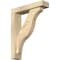 Ekena Millwork Funston Block Rough Sawn Bracket w/ Offset Brace, Douglas Fir, 4"W x 16"D x 20"H BKT0402X16X20FST05RDF - alternate 1